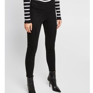 Zara High waisted faux suede leggings
